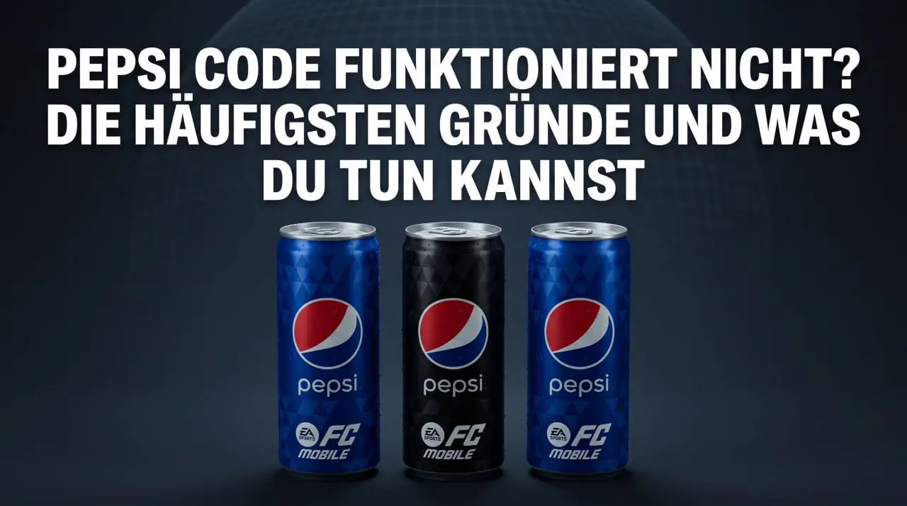 Pepsi Code funktioniert nicht: Fehlermeldung beim Einlösen des Aktionscodes